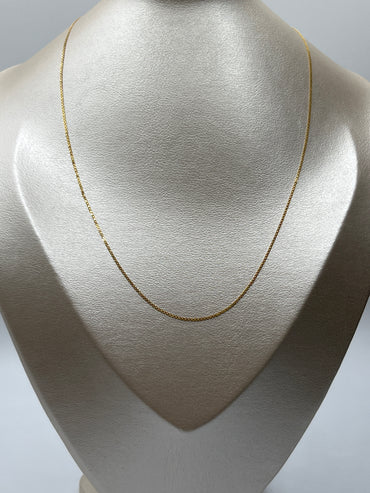 Cadena It china Oro amarillo 18k +3 / 1,85 Gr / 1,02 mm / 60 Cm