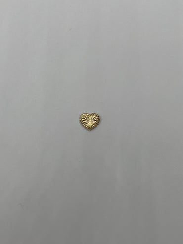 Herraje Corazon Diamantado Oro amarillo 18k 0,24 Gr / 1 Cm