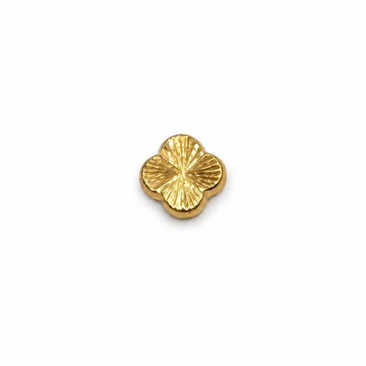 Herraje Trebol Diamantado Oro amarillo 18k 0,40 Gr / 0,9 Cm