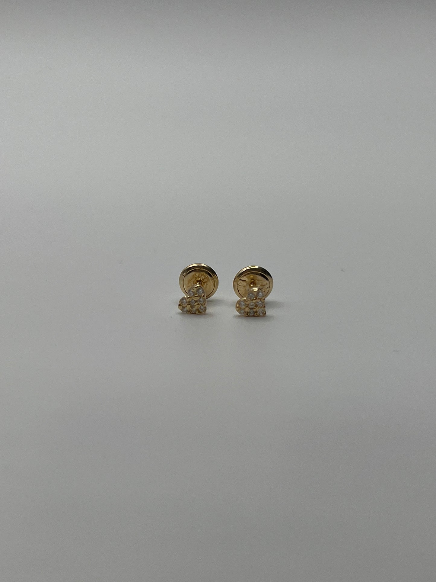 Topos Corazon Circon Blanco Oro amarillo 18k 0,64 Gr / 4,55 mm