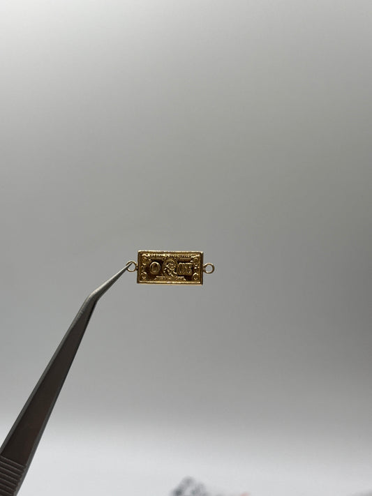 Herraje dolar Oro amarillo 18k 0,82 Gr / 0,86 Cm