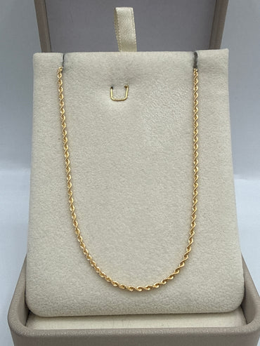 Cadena It Mini Lazo Oro amarillo 18k +3 / 1,49 Gr / 1,60 mm / 40 Cm