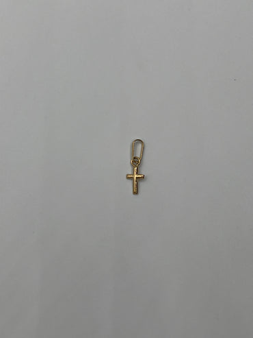 Dije Cruz Lisa Oro amarillo 18k 0,21 Gr / 5 mm / 1,1 Cm