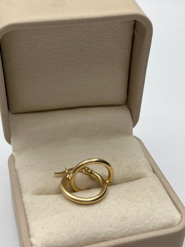 Candonga Lisa Rayada Oro amarillo 18k 1,60 Gr / 1,95 Cm