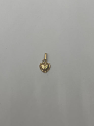 Dije Corazon Diamantado Oro amarillo 18k 0,34 Gr / 8,1 mm / 7,9 Cm
