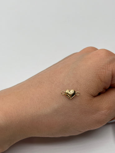 Herraje Corazon Liso Oro amarillo 18k 0,22 Gr / 0,7 Cm