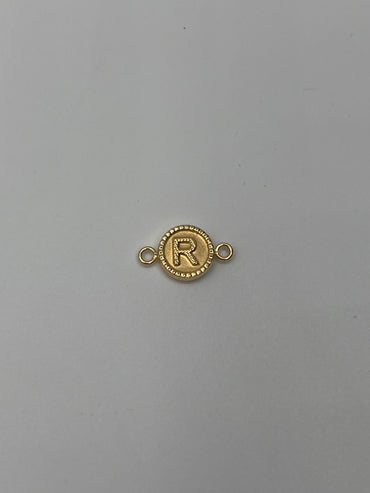 Herraje Letra R Oro amarillo 18k 0,59 Gr / 1 Cm