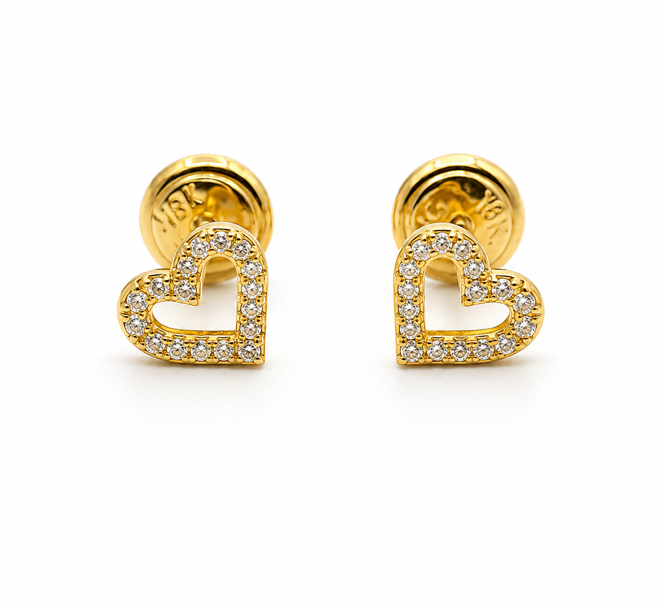 Topos Corazon Circon Blanco Oro amarillo 18k +2 / 0,82Gr / 6,70 mm
