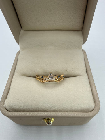 Anillo 15s Circon Blanco Oro amarillo 18k / Talla 6 1/2 / 1,49 Gr / 6 mm