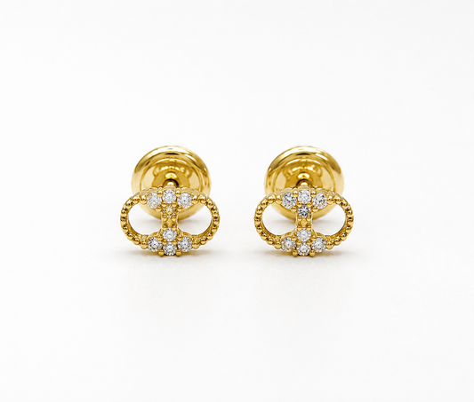 Topos GC Circon Blanco Oro amarillo 18k 0,76 Gr / 6,3 mm