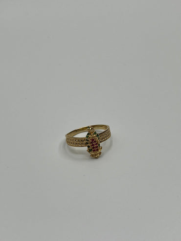 Anillo Virgen guadalupe silueta Oro amarillo 18k / Talla 6 3/4 / 2,80 Gr