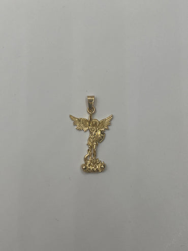 Dije Arcangel San Miguel Oro amarillo 18k 2,04 Gr / 18 mm / 2,5 Cm