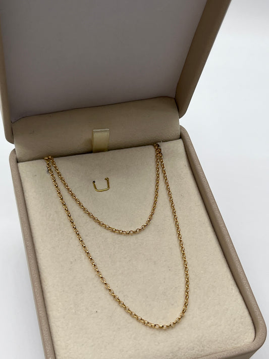 Cadena It Rolon Oro amarillo 18k +3 / 1,18 Gr / 1,71 mm / 45 Cm