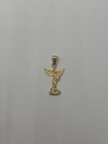 Dije Arcangel San Miguel Oro amarillo 18k 0,96 Gr / 13,6 mm / 1,9 Cm
