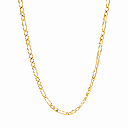 Cadena It Figaro Oro amarillo 18k +2 / 2,57 Gr / 3 mm / 50 Cm