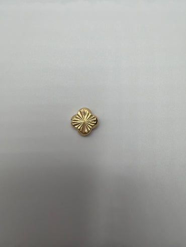 Herraje Trebol Diamantado Oro amarillo 18k 0,29 Gr / 1 Cm