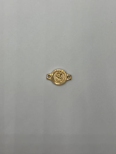 Herraje signo peso Oro amarillo 18k 0,62 Gr / 0,90 Cm