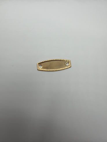 Herraje Placa Diamantada Oro amarillo 18k 0,72 Gr / 2,2 Cm
