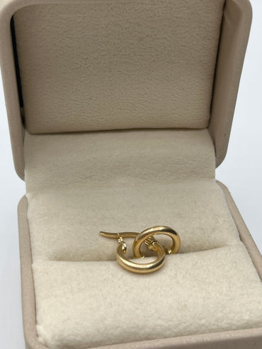 Candonga Lisa Rayada Oro amarillo 18k 1,32 Gr / 1,45 Cm
