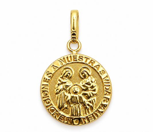 Dije Sagrada Familia Oro amarillo 18k 0,77 Gr / 13 mm / 1,3 Cm