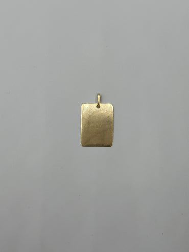 Dije placa Oro amarillo 18k 1 Gr / 14 mm / 1,9 Cm