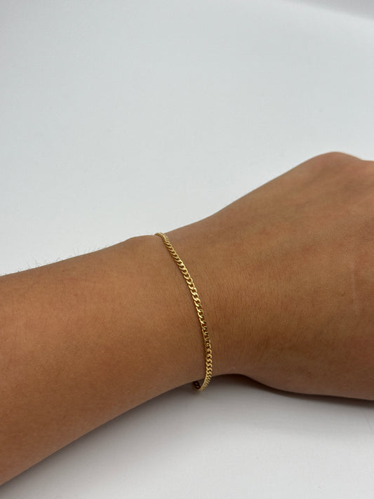 Pulso It Mini Cubana Oro amarillo 18k +3 / 0,82 Gr / 2,10 mm / 19 Cm