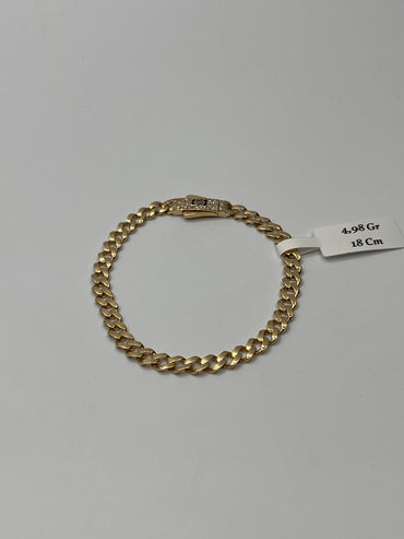 Pulso It Cubano Mc Oro amarillo 18k 4,98 Gr / 5,22 mm / 18 Cm