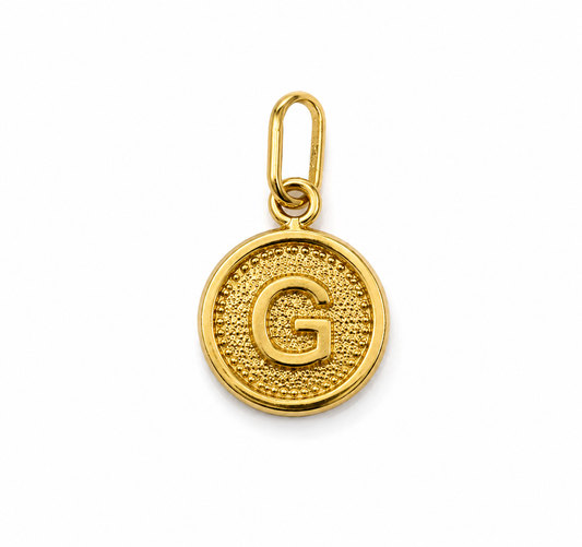 Dije Letra G Oro amarillo 18k 0,48 Gr / 10 mm / 1 Cm