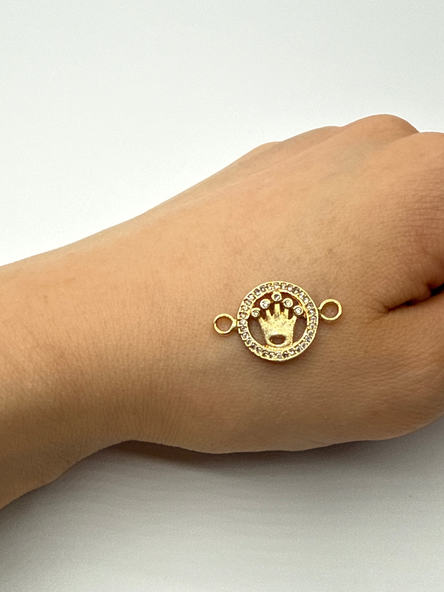 Herraje RX Circon Blanco Oro amarillo 18k 2 Gr / 1 Cm