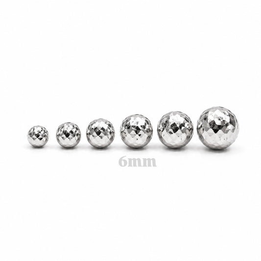 Bola Diamantada 6mm / Oro Blanco