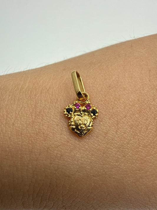 Dije Minnie Oro amarillo 18k 0,45 Gr / 7 mm / 0,7 Cm