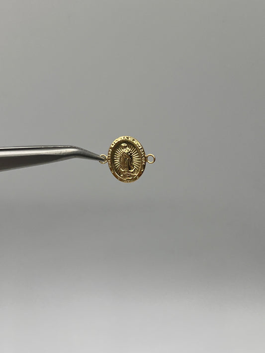 Herraje Virgen Guadalupe Oro amarillo 18k 0,49 Gr / 1,2 Cm