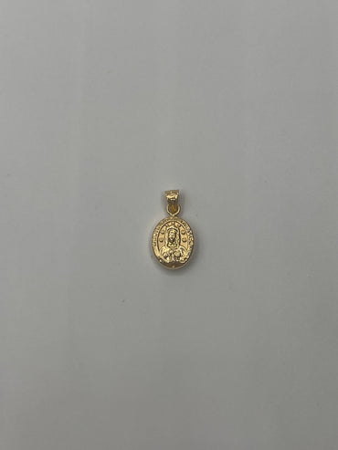 Dije Maria Rosa Mistica Oro amarillo 18k 0,51 Gr / 8,32 mm / 1 Cm