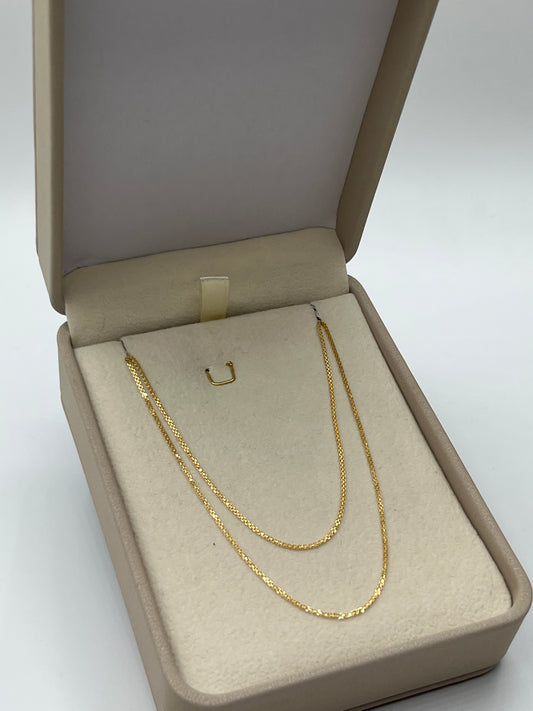 Cadena It china Oro amarillo 18k +3 / 1,93 Gr / 1,33 mm / 60 Cm