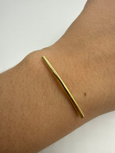 Herraje Tubo Liso Oro amarillo 18k 0,28 Gr / 3,4 Cm