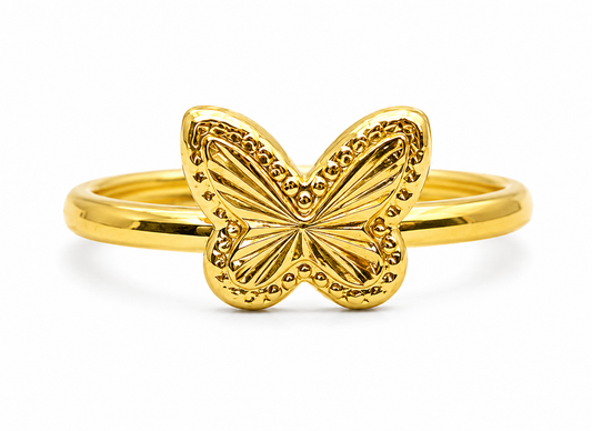 Anillo Mariposa Oro amarillo 18k / Talla 8 1/2 / 1,33 Gr / 10 mm