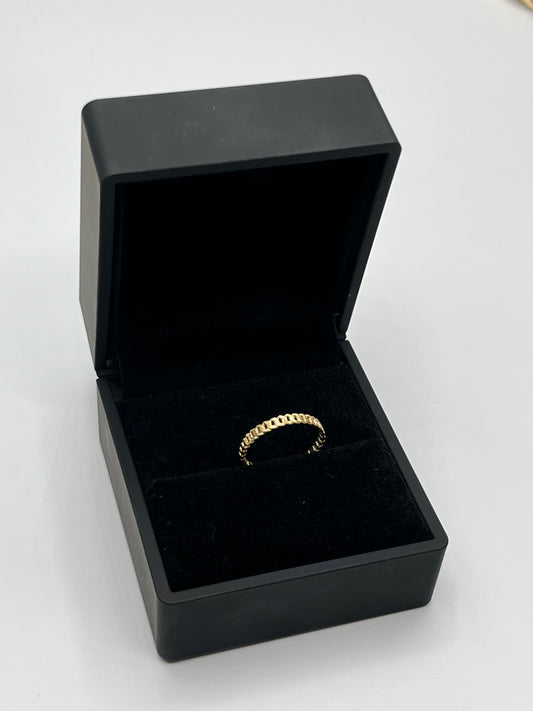 Anillo cubano Oro amarillo 18k / Talla 5 3/4 / 1,12 Gr / 2,47 mm