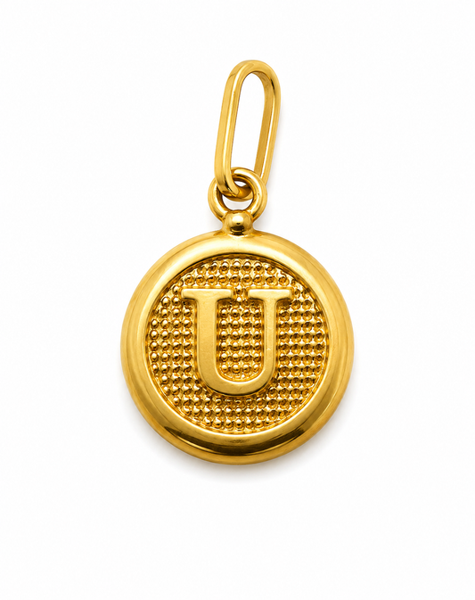 Dije Letra U Oro amarillo 18k 0,42 Gr / 9 mm / 0,9 Cm