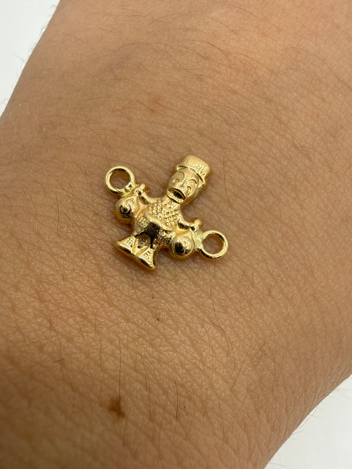 Herraje Pato Oro amarillo 18k 0,56 Gr / 1,2 Cm
