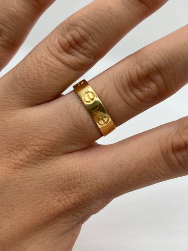 Anillo CT Oro amarillo 18k / Talla 7 1/4 / 2,79 Gr / 4,75 mm