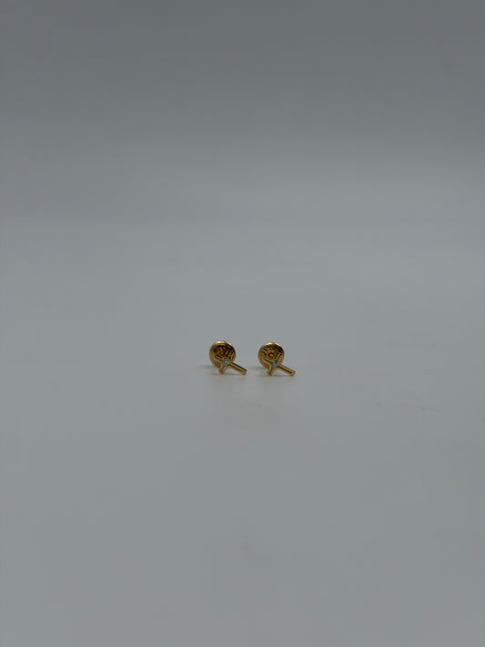 Topos cruz circon blanco Oro amarillo 18k 0,57 Gr / 7,38 mm
