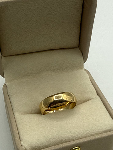 Anillo Liso Oro amarillo 18k / Talla 10 1/2 / 2,16 Gr / 6,10 mm