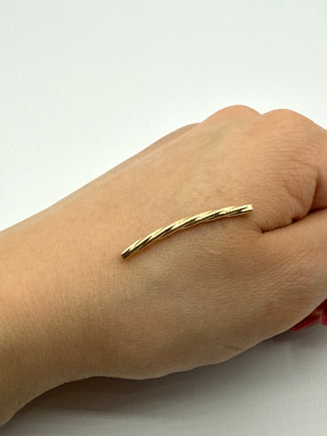 Herraje Tubo Entorchado Oro amarillo 18k 0,34 Gr / 3 Cm