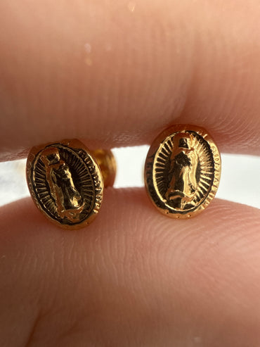 Topos Virgen Guadalupe Oro amarillo 18k 0,64 Gr / 6,2 mm