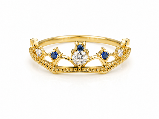 Anillo 15s Circon Blanco Oro amarillo 18k / Talla 6 1/2 / 1,49 Gr / 6 mm