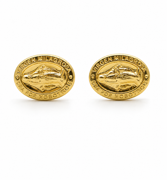 Topos Virgen Milagrosa Oro amarillo 18k 0,77 Gr / 7,60 mm