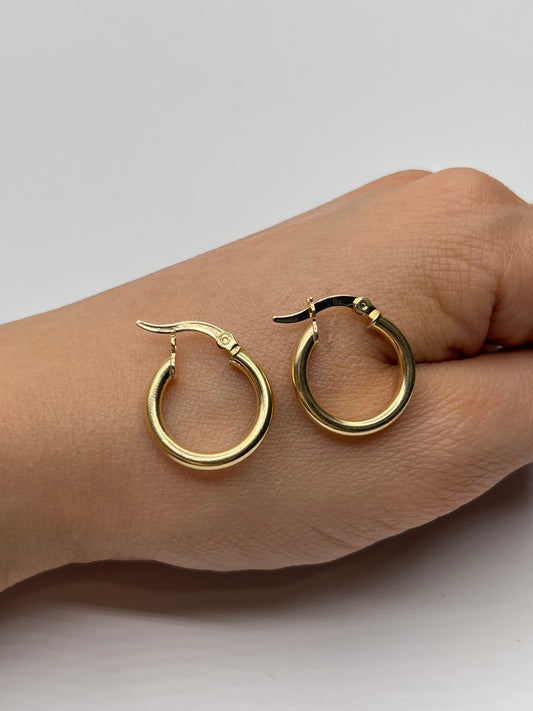Candonga Lisa Oro amarillo 18k 1,72 Gr / 2 Cm