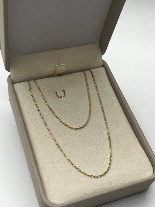 Cadena It singapur Oro amarillo 18k +3 / 1,11 Gr / 1,72 mm / 50 Cm