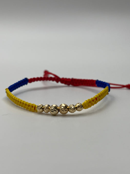 Manilla Tejida Tricolor 2 Balin #5 y 4 Balin #4