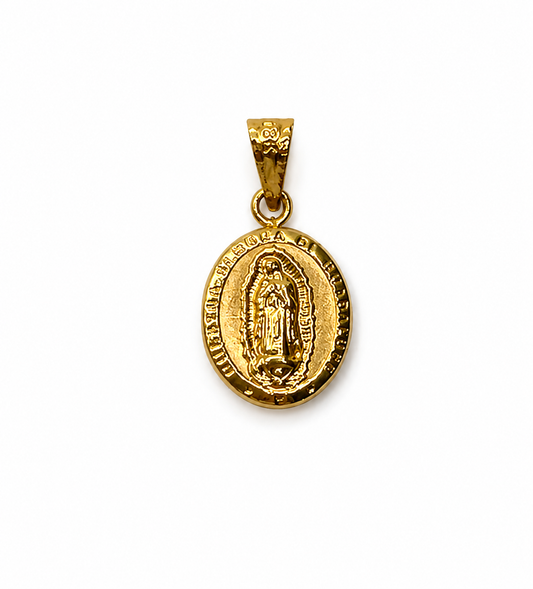 Dije Virgen Guadalupe Oro amarillo 18k 0,67 Gr / 10 mm / 1,4 Cm